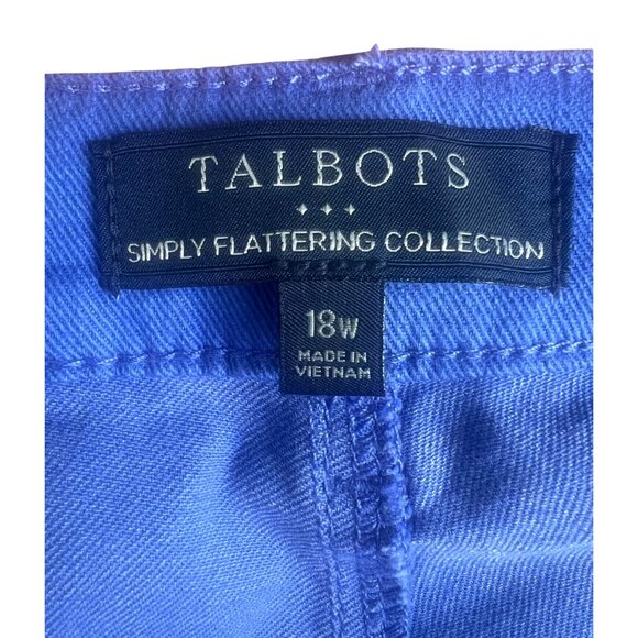 Talbots Womens Simply Flattering Collection Ankle Pants18W Blue Stretch Slim Fit - Picture 5 of 13
